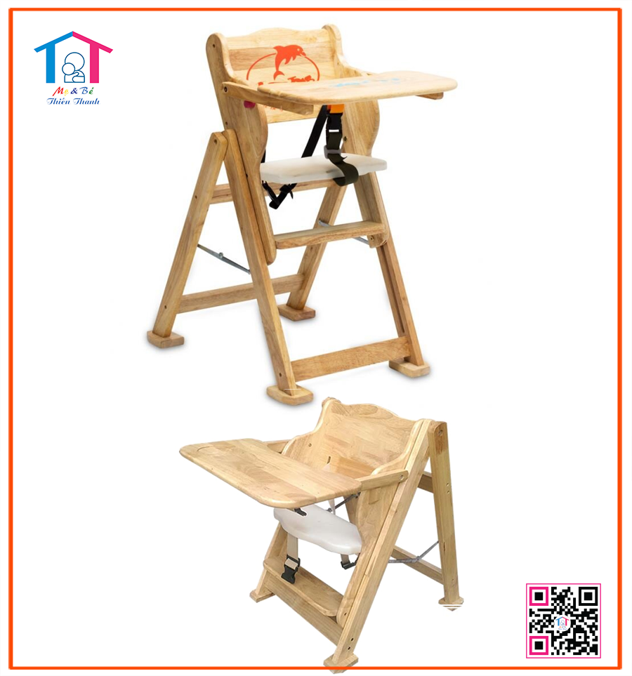 Ghế ngồi tập ăn, gỗ IQ