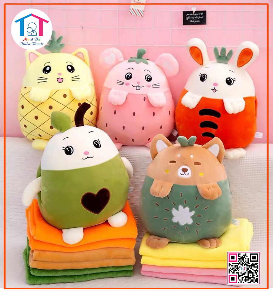 Mền làm gối hình trái cây