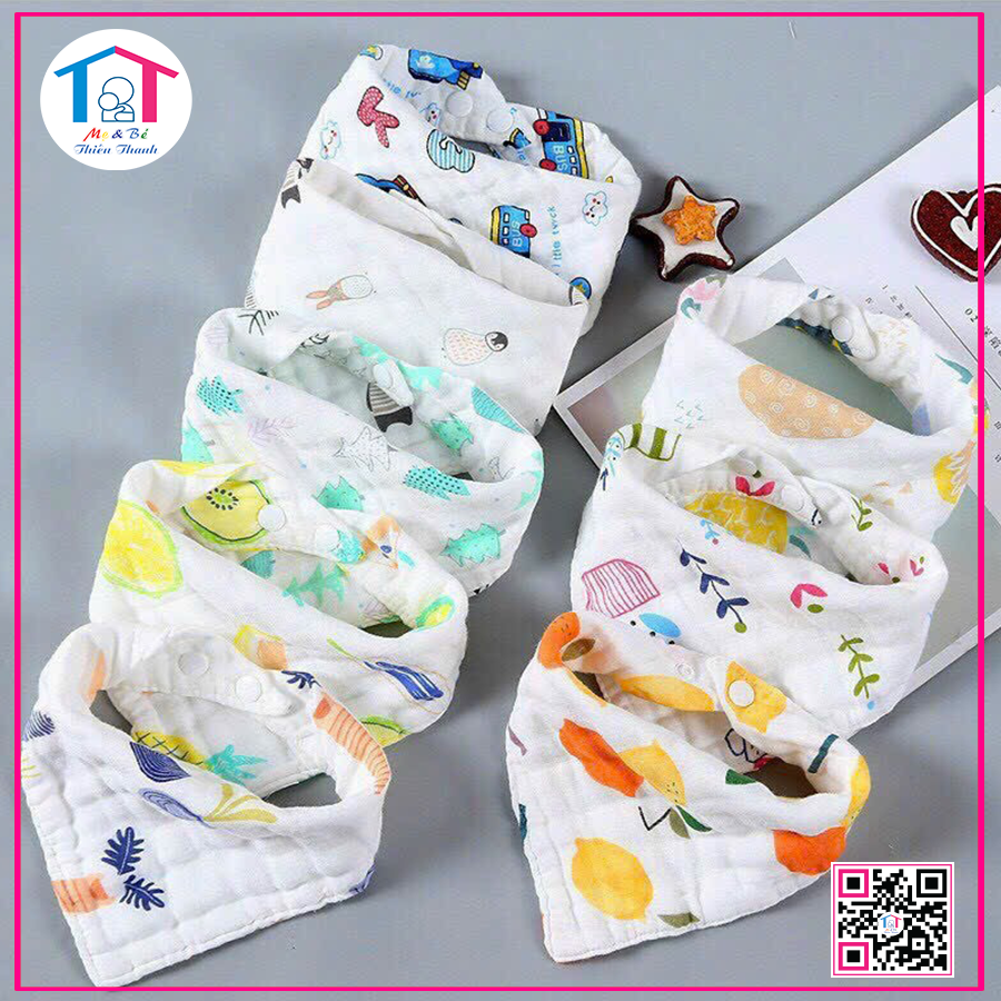 Yếm nút bấm tam giác sợi tre