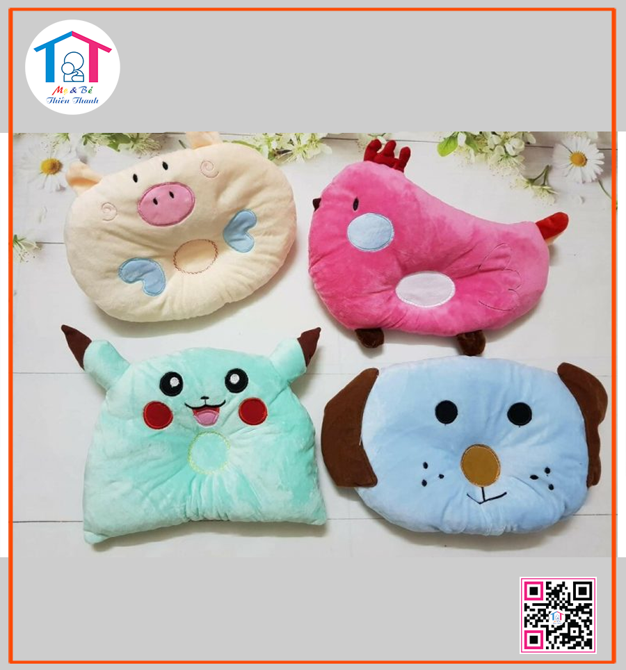 Gối lõm nhung thêu thú