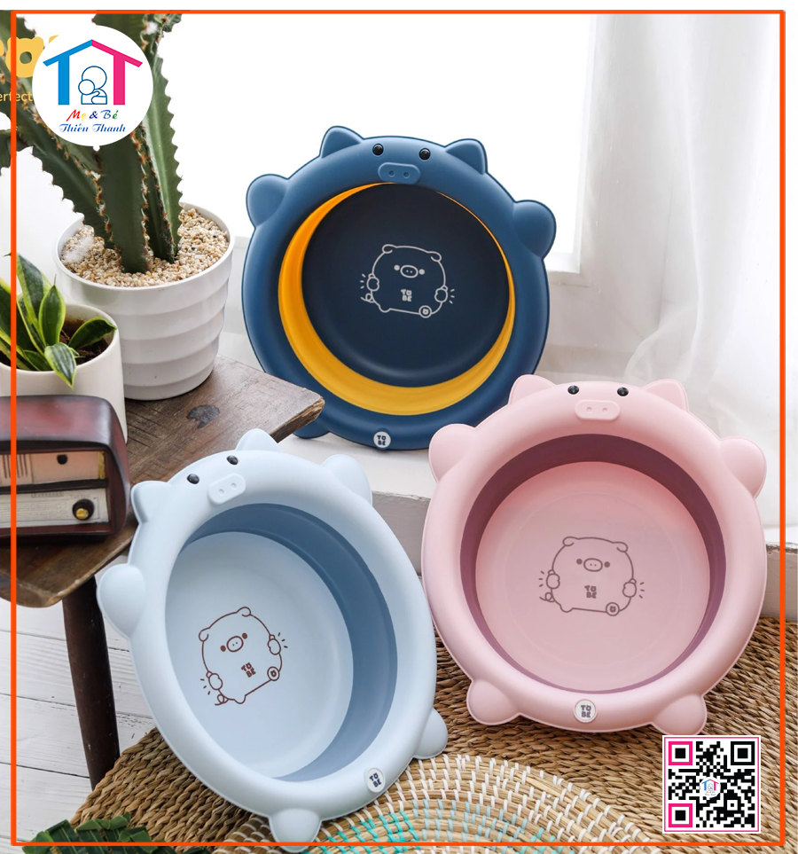 Thau rửa mặt gấp gọn