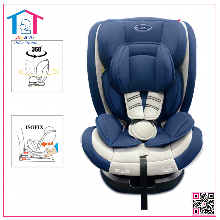 Ghế xe hơi 360 Độ ISOFIX Gluck Baby ZY-223